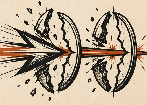 Finished Power Through card art with an ember-coloured line breaking both barriers